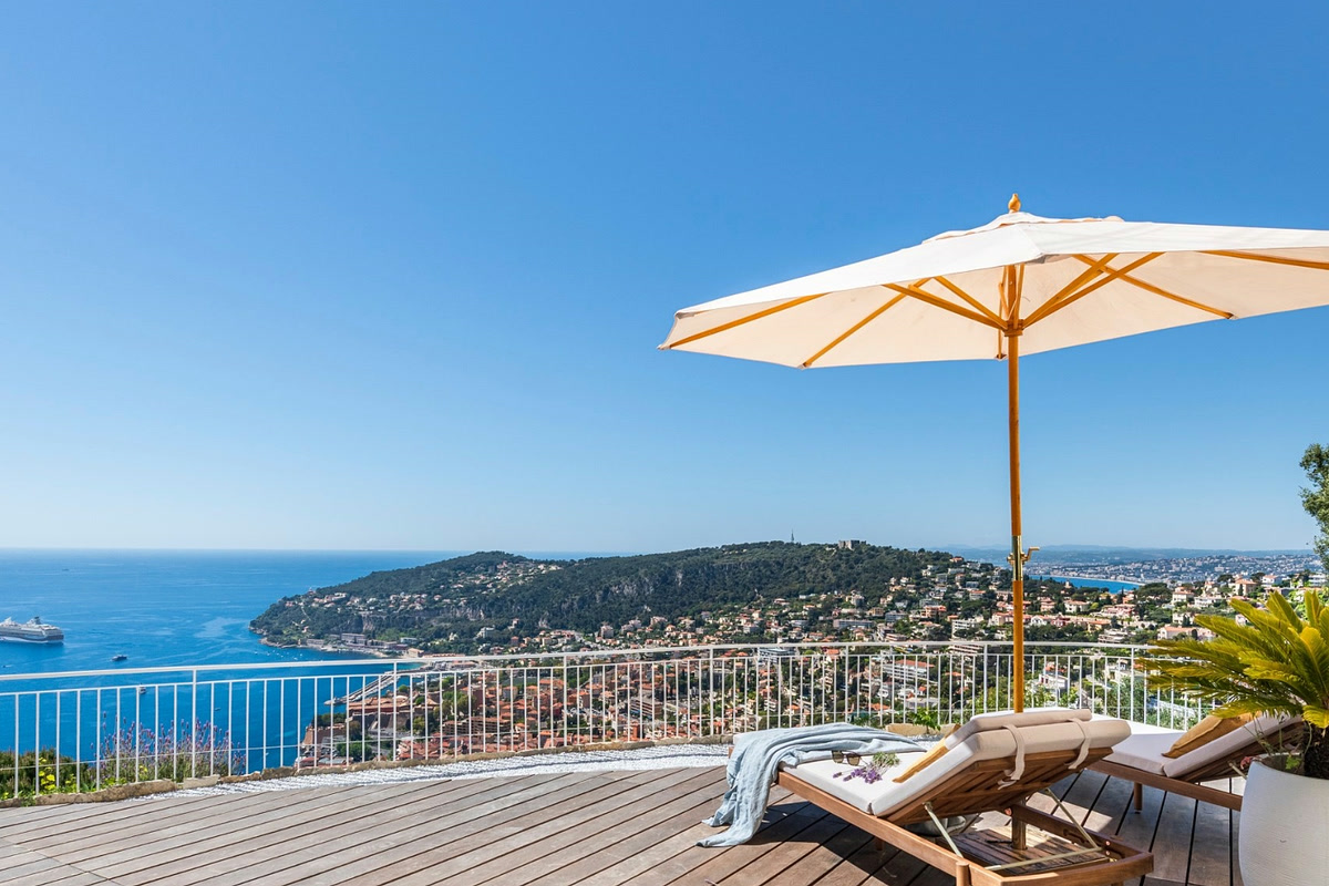 Appartement avec jardin, terrasses et vue panoramique sur la rade à Villefranche-sur-Mer